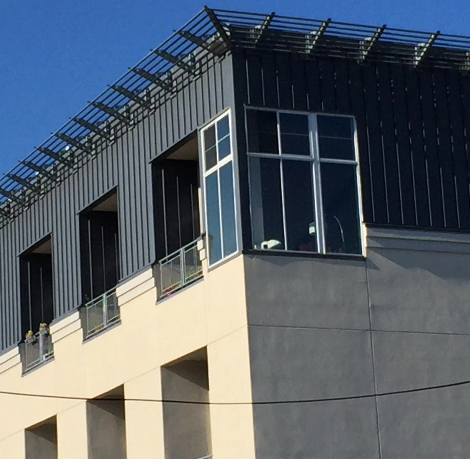 Outdoor Safety and Security Installation on roof of building